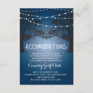 String lights and tree modern Accomodation card