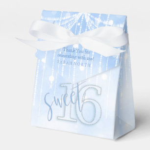 String Lights & Balloons Sweet 16 Lt. Blue ID473 Favour Box
