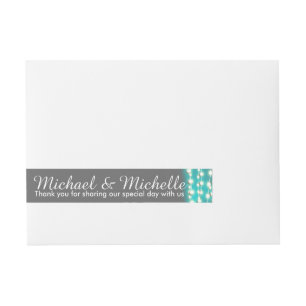 String lights blue glow wraparound address label