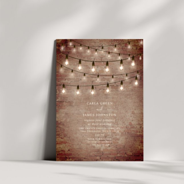 String Lights Brick Generic All Purpose Party Invitation (Creator Uploaded)