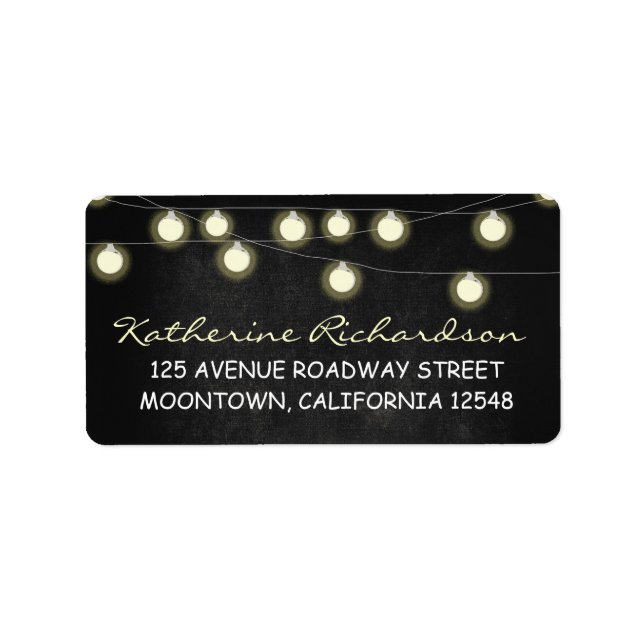 string lights chalkboard address labels (Front)