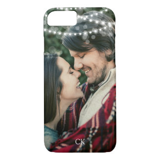 String Lights Custom Photo & Monogram iPhone 8/7 Case