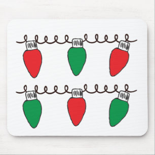 String Lights Drawing Christmas Light Bulb Drawing Mouse Pad