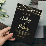 String Lights FOIL Custom Colour Wedding Invitatio<br><div class="desc">Simply elegant invitation for your special day. Visit our website at www.berryberrysweet.com for stylish stationery designs and personalised gifts.</div>