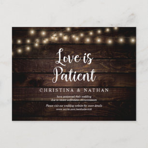String Lights, Love is Patient, Black, Postponed Postcard