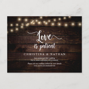String Lights, Love is Patient, Black, Postponed Postcard
