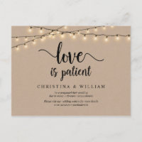 String Lights, Love is Patient, Wedding Postponed