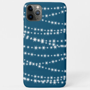 String Lights on blue iPhone Case