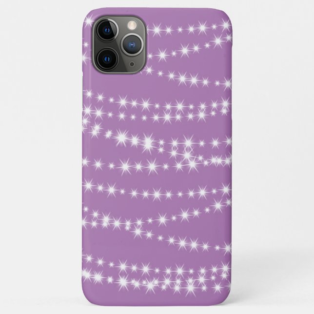 String Lights on lilac iPhone Case (Back)