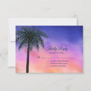 String Lights Palm Tree Sunset RSVP