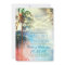 string lights palm trees beach wedding invite