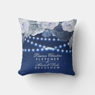 String lights Photo Wedding Cushion