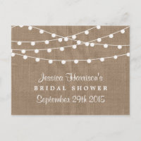 String Lights, Rustic Burlap Bridal Shower Recipe