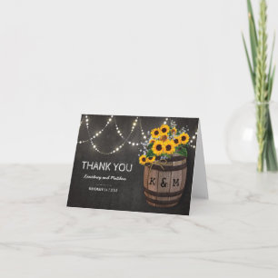 String Lights Rustic Vineyard Sunflower Thank You