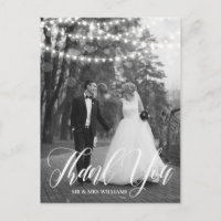 String Lights Script Wedding Photo Thank You