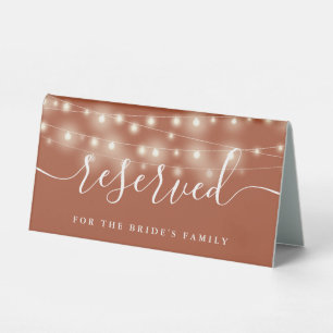 String Lights Terracotta Wedding Reserved