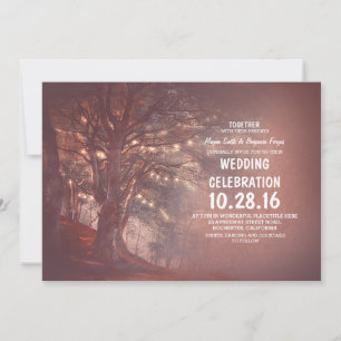 String Lights Tree Romantic Wedding Invitations