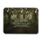 String lights trees path rustic save the date