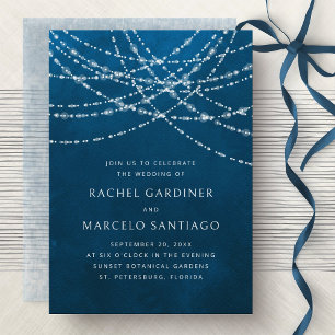 String Lights Wedding Invitation