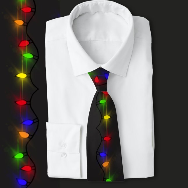 String of Christmas lights Tie (A festive string of Christmas lights)