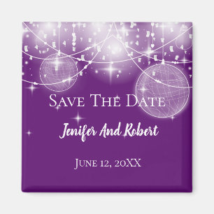 String of lights and stars wedding Save the Date Magnet