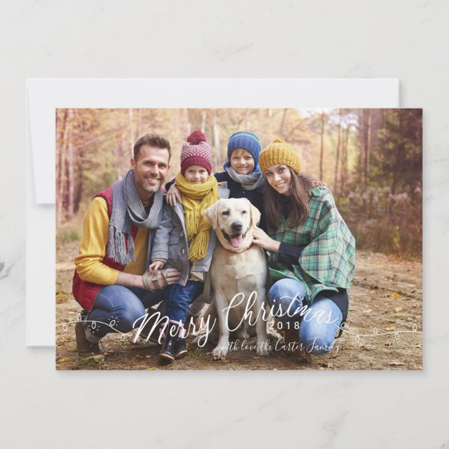 String of Lights Holiday Photo Card (Front)