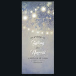 String of Lights Rustic Dusty Blue Wedding Program<br><div class="desc">Tree branches and dusty blue lights wedding programs</div>