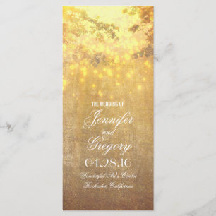 string of lights tree branches wedding programs