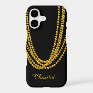 String of Pearls iPhone 7 Case in gold