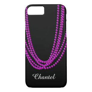 String of Pearls iPhone 7 Case in purple