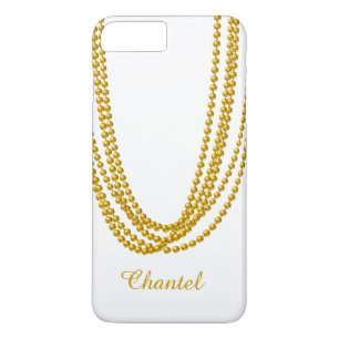 String of Pearls iPhone 7 Plus Case in gold