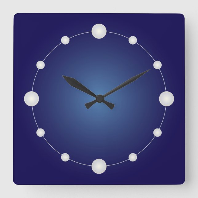 string of pearls square wall clock (Front)