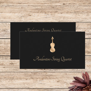 String Quartet Gold Violin Professional Business Card