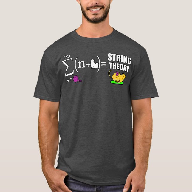 String Theory  Funny Cat Science Quantum Physics T-Shirt (Front)