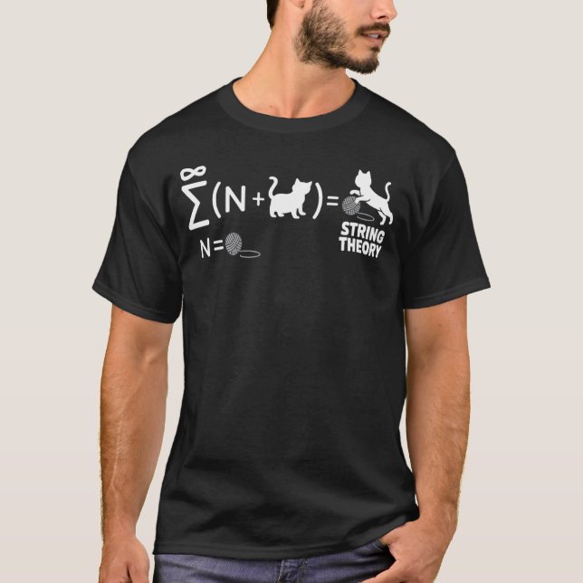 String Theory Quantum Physic Physicist Schrodinger T-Shirt (Front)