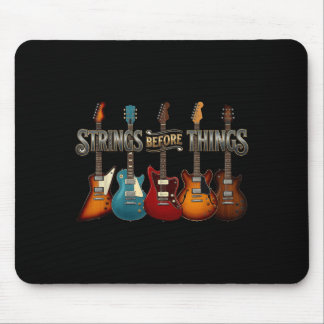 Strings Before Thing Funny Men Vintage Acoustic Mouse Pad