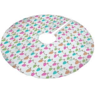Strings of Coloured Lights Holiday Tree Skirt