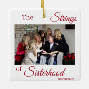 Strings of Sisterhood Ceramic Ornament