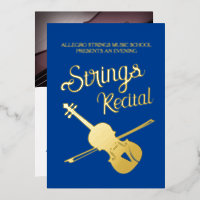 Strings recital violin classical music school blue