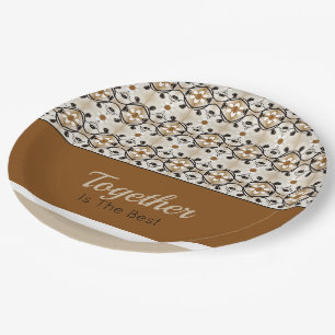 Stripe Accented Designer Paper Plate