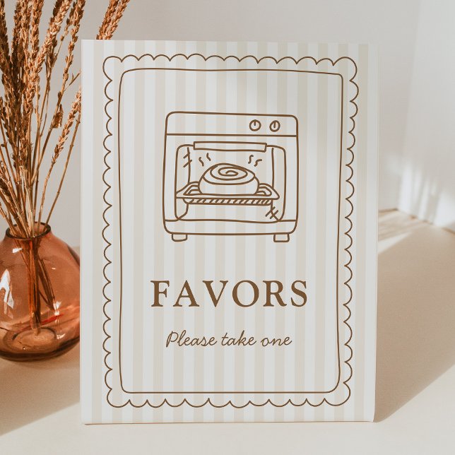 Stripe Bun in the Oven Favors Sign (Creator Uploaded)