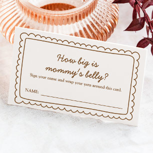 Stripe Bun in the Oven How Big Is Mommy's Belly Enclosure Card