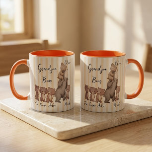 Stripe Daddy Bear Father's Day Gift For Dad Mug