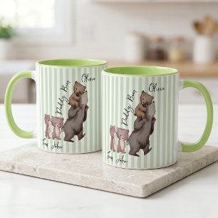 Stripe Daddy Bear Father's Day Gift For Dad Mug