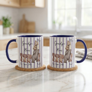 Stripe Daddy Bear Father's Day Gift For Dad Mug