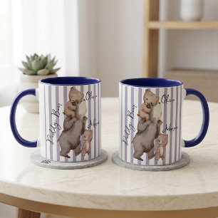 Stripe Daddy Bear Father's Day Gift For Dad Mug