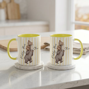 Stripe Daddy Bear Father's Day Gift For Dad Mug