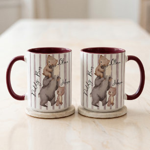 Stripe Daddy Bear Father's Day Gift For Dad Mug