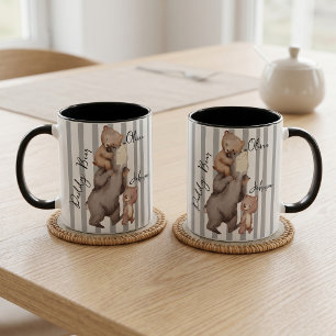Stripe Daddy Bear Father's Day Gift For Dad Mug