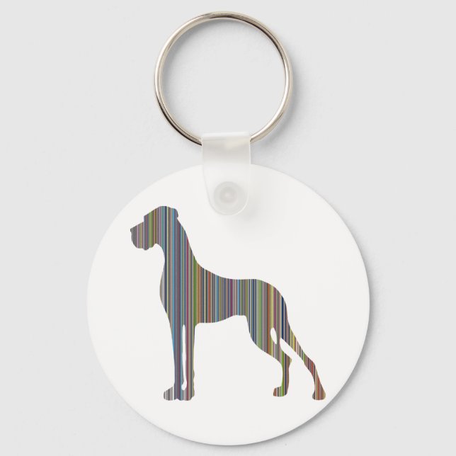 Stripe Dane Key Ring (Front)